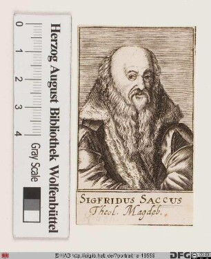 Bildnis Siegfried Sack (lat. Saccus)
