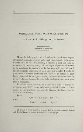 Osservazioni sulla nota precedente.