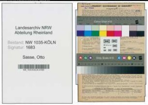 Entnazifizierung Otto Sasse , geb. 25.10.1883 (Ingenieur)