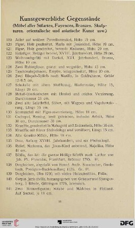 Kunstgewerbliche Gegenstände (Nr. 119-240)