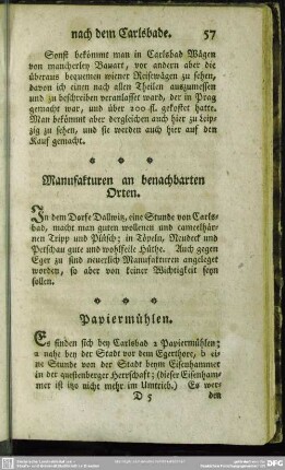 Manufakturen an benachbarten Orten
