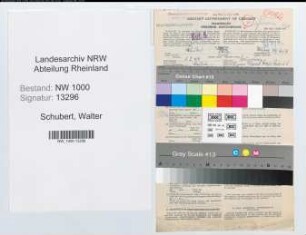 Entnazifizierung Walter Schubert, geb. 01.02.1899 (Angest.)