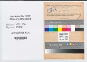 Entnazifizierung Kurt Jauruschkat, geb. 05.11.1911 (Kaufmann)