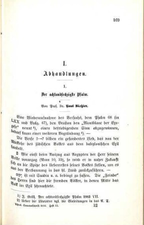 169-182 Der achtundsechzigste Psalm