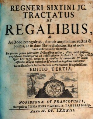 Tractatus de regalibus