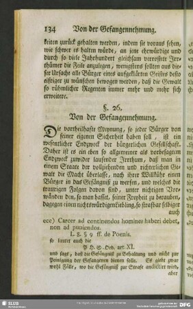 §. 26. Von der Gefangennehmung