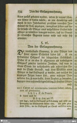 §. 26. Von der Gefangennehmung