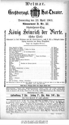König Heinrich der Vierte. (Erster Theil)