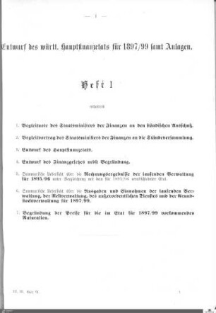 Hauptfinanzetat 1897-1899