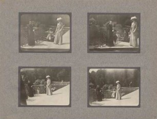 links oben: Großherzogin Luise, Erbgroßherzogin Hilda und Kind auf Mainau rechts oben: Großherzogin Luise, Erbgroßherzogin Hilda und Kind auf Mainau links unten: Großherzogin Luise, Erbgroßherzogin Hilda und Kind auf Mainau rechts unten: Großherzogin Luise, Erbgroßherzogin Hilda und Kind auf Mainau