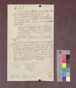 Das herrschaftliche Oberforstamt zu Kandern kauft von Bartlin Blum zu Lörrach 1/2 Jauchert Egerten um 11 Gulden.