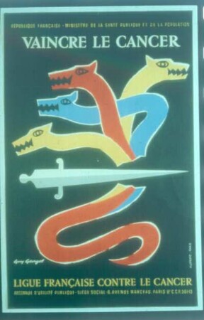 Plakat. Besiegt den Krebs. Frankreich