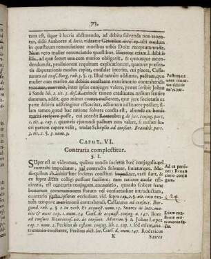 Caput VI. Contraria complectitur.