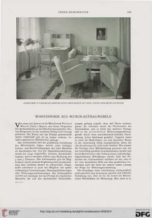 Wohnzimmer aus Münch-Aufbaumöbeln