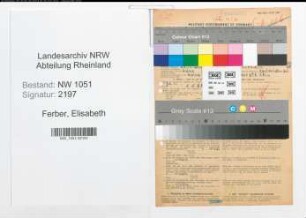 Entnazifizierung Elisabeth Ferber , geb. 23.12.1904 (Kontoristin)