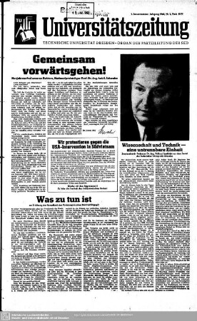 1962: Universitäts-Zeitung