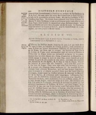 Section VIII. Histoire d´Italie depuis l´an 1430 jusqu´à l´an 1517.