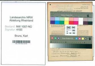Entnazifizierung Karl Bruns , geb. 14.03.1896 (Kocher)