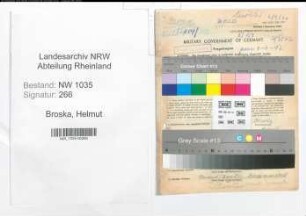 Entnazifizierung Helmut Broska , geb. 10.05.1908 (Steiger)