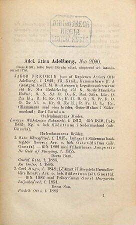 Sveriges ridderskaps- och adels-kalender, 1886 = Årg. 15. - 1885