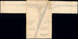 Übergangsstation Monatskonkurrenz Februar 1904: Lageplan 1:500; verschiedene Querschnitte 1:100; Maßstabsleiste