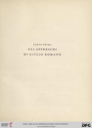 Parte Prima: Gli affreschi di Gulio Romano