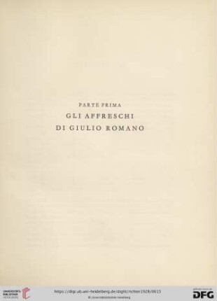 Parte Prima: Gli affreschi di Gulio Romano