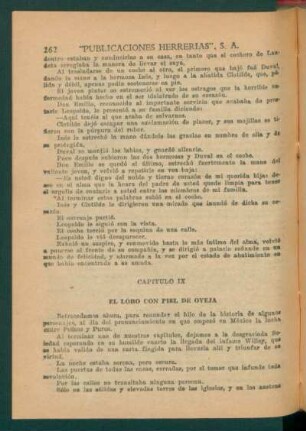 Capítulo IX - El lobo con piel de oveja