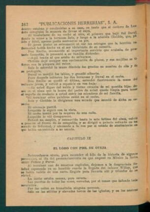 Capítulo IX - El lobo con piel de oveja