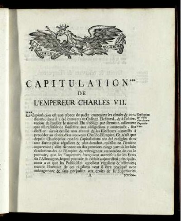 Capitulation de l'empereur Charles VII.