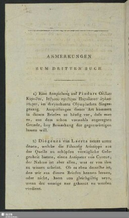 Anmerkungen zum Dritten Buch