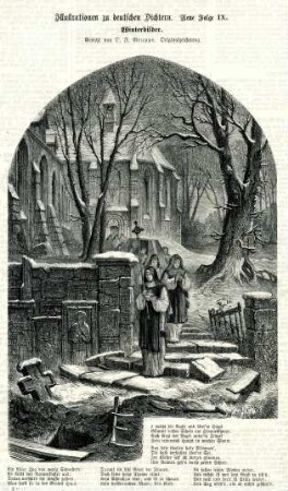 Grafik und Gedicht "Winterbilder"