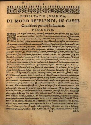 Dissertatio Iuridica, De Modo Referendi, Sev Votandi, Tam In Civilibvs, Qvam Criminalibvs Cavssis