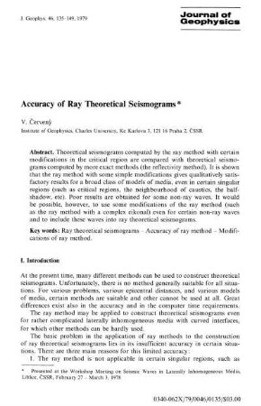 Accuracy of ray theoretical seismograms