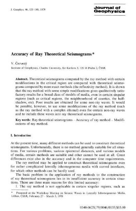 Accuracy of ray theoretical seismograms