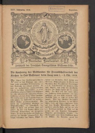 XXV. Jahrgang. 1919. Dezembet.