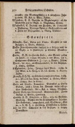Schauspiele.