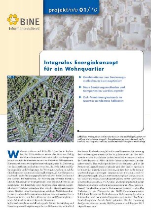 Integrales Energiekonzept für ein Wohnquartier.