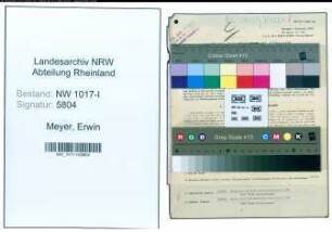 Entnazifizierung Erwin Meyer , geb. 23.08.1903 (Handlungsbevollmoechtigter)