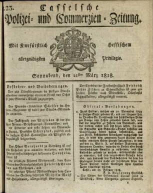 Nr. 23, Sonnabend, den 21sten Maerz 1818