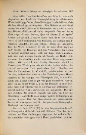 Kritische Beiträge zur Metaphysik des Aristoteles