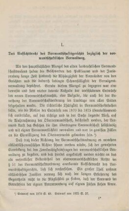 I. Das Aufsichtsrecht des Vormundschaftsgerichts bezüglich der vormundschaftlichen Verwaltung.