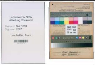 Entnazifizierung Franz Loschelder , geb. 19.05.1893 (Malermeister)