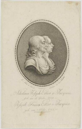Doppelbildnis des Nikolaus Joseph Edler v. Jacquin und des Joseph Franz Edler v. Jacquin