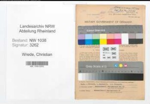 Entnazifizierung Christian Wrede , geb. 01.04.1896 (Postbeamter)