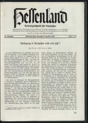 Heft 11/12, November/Dezember 1938