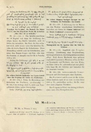 XI. Medicin
