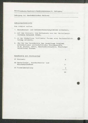 Lehrgang 02: Kaufmännisches Rechnen