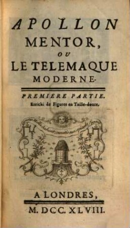 Apollon Mentor, Ou Telemaque moderne, 1