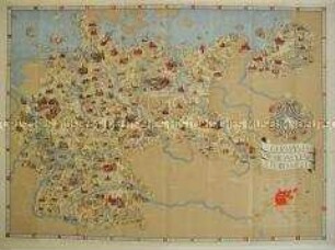 Straßenkarte des Deutschen Reiches in rumänischer Sprache